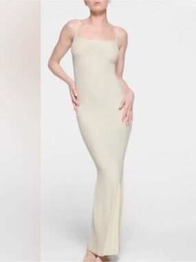 SKIMS | Dresses | Skims Shine Spandex Jersey Long Dress In Gray Chalk | Poshmark SKIMS | Dresses | Skims Shine Spandex Jersey Long Dress In Gray Chalk | Poshmark